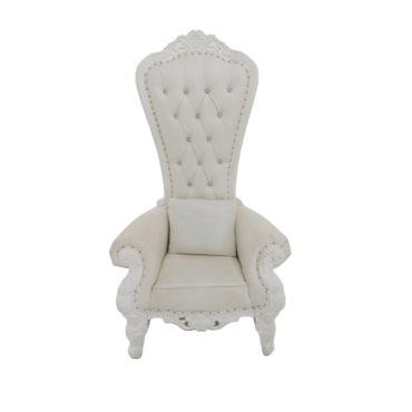 King & Queen Throne Chair (White)