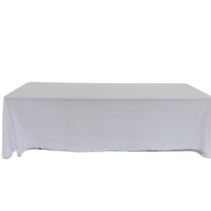 90"x132" Rectangular White Table Linen