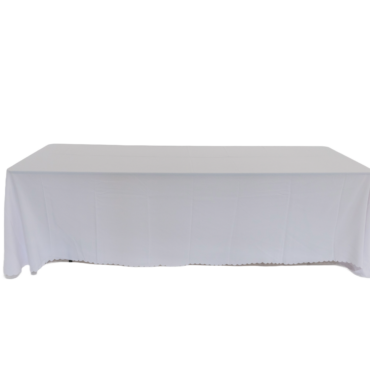 90"x132" Rectangular White Table Linen