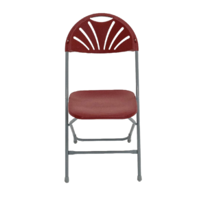 Burgundy Fanback Folding Chair