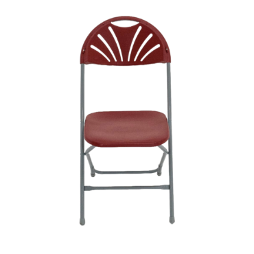Burgundy Fanback Folding Chair
