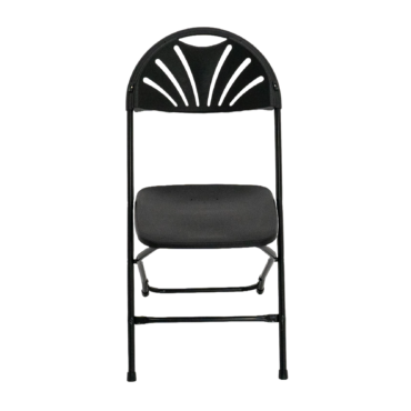 Black Fanback Folding Chair