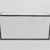 6’ Lucite White Bar with black frame
