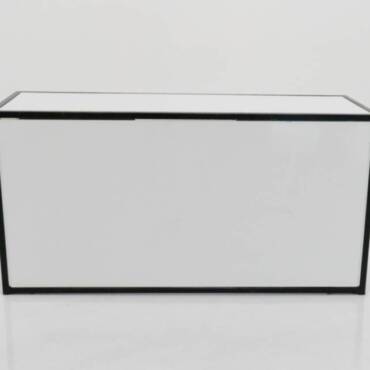 6’ Lucite White Bar with black frame