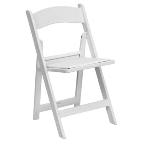 White Resin Folding Chair