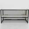 6’ Lucite White Bar with black frame - Image 2