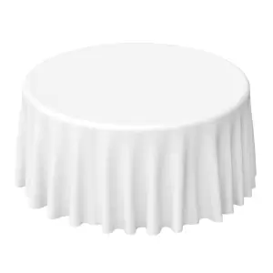 120” Round White Table Linen