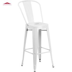 White Steel Bar Stool