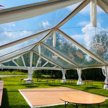 White Sheer Tent Ceiling Drape