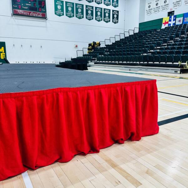 14’ Red Stage Skirt