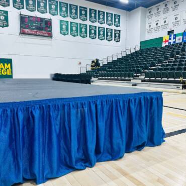 14 ft Blue Stage Skirt