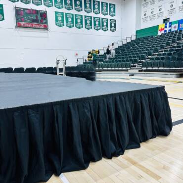 14 ft Black Stage Skirt