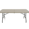 8 ft Folding Plastic Rectangular Table - Seats 8-10 - Image 2