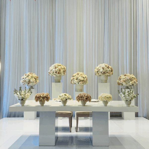 White Wall Drape ($18 Per linear ft)