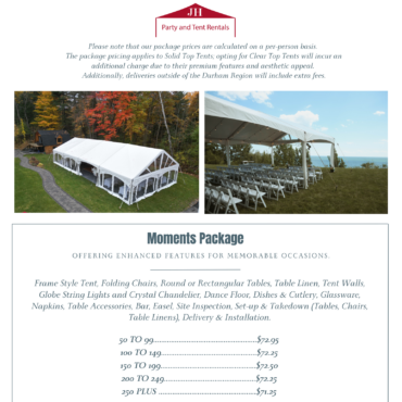 Moments Frame Tent Package