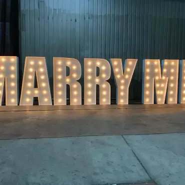 MARRY ME Light Up Letters