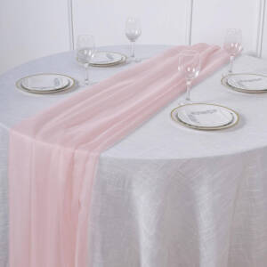 Blush Pink Chiffon 6ft Table Runner