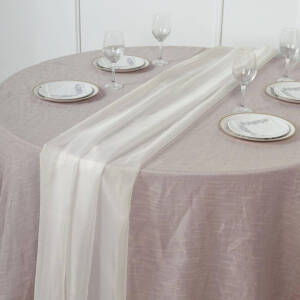 Ivory Chiffon 6ft Table Runner