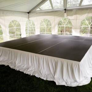 14 ft White Stage Skirt