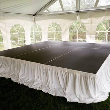 14 ft White Stage Skirt