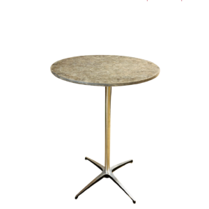 42”/30” High Marble-Effect Wooden Cruiser Table