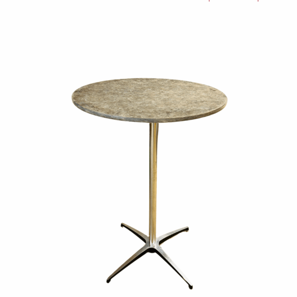 42”/30” High Marble-Effect Wooden Cruiser Table