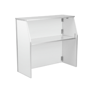 6’ Portable White Folding Bar