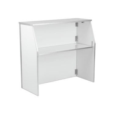 6’ Portable White Folding Bar