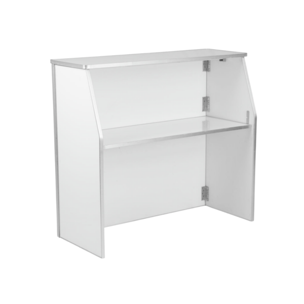 6’ Portable White Folding Bar
