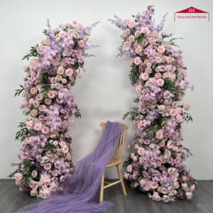 Purple Floral Double Arch