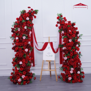 Red Floral Double Arch