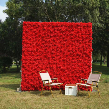 Red Rose Flower Wall