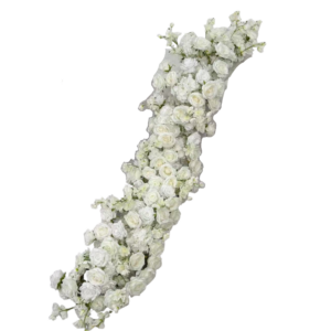 White Floral Table Runner