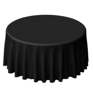 132" Round Black Table Linen